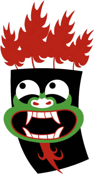 A Cartoon Face With Red Hair
