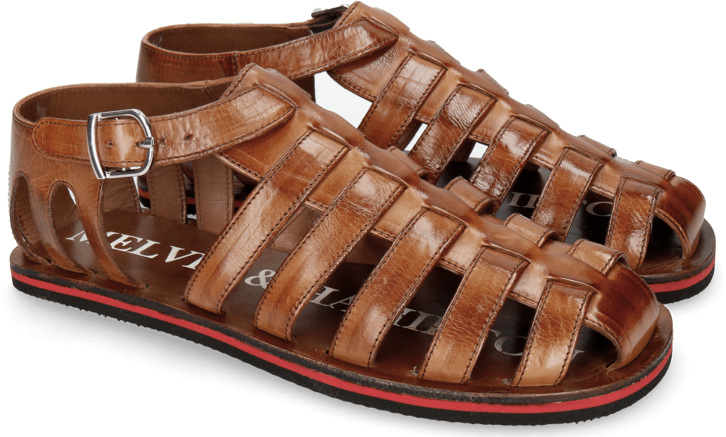 A Pair Of Brown Sandals