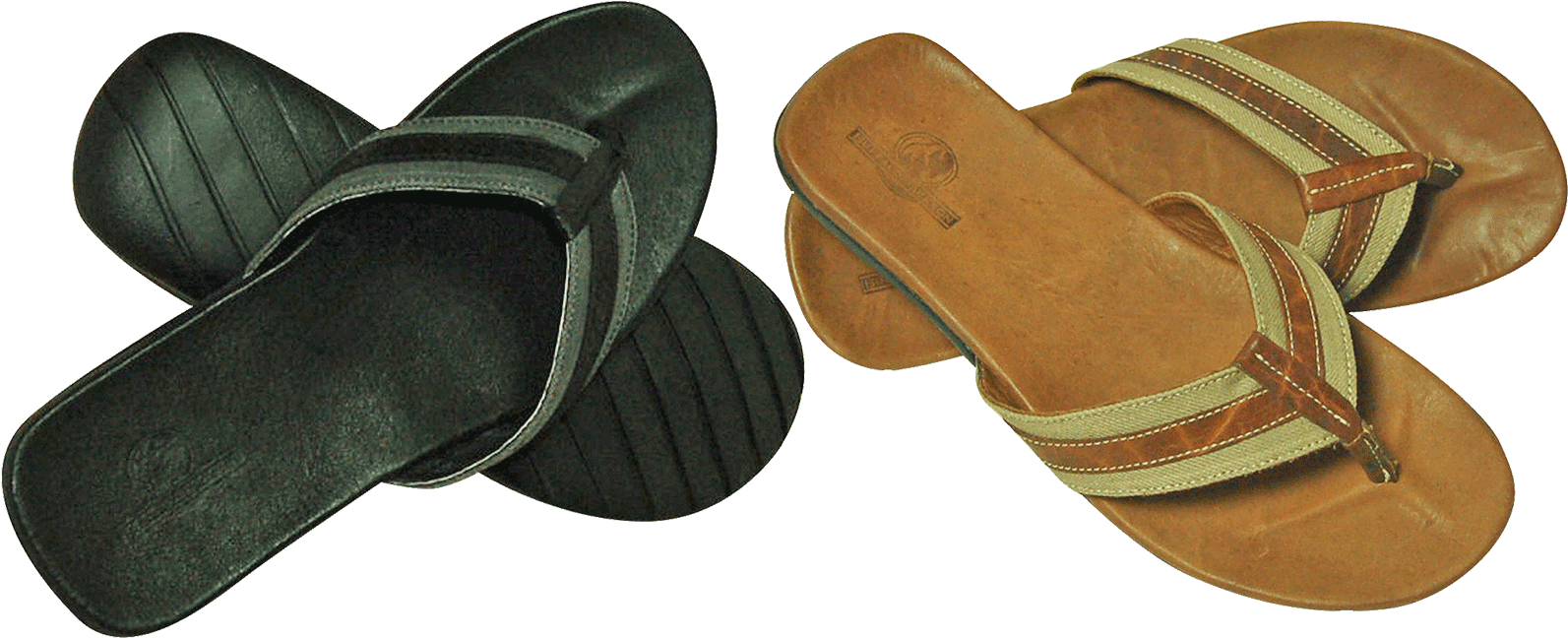 A Pair Of Sandals On A Black Background