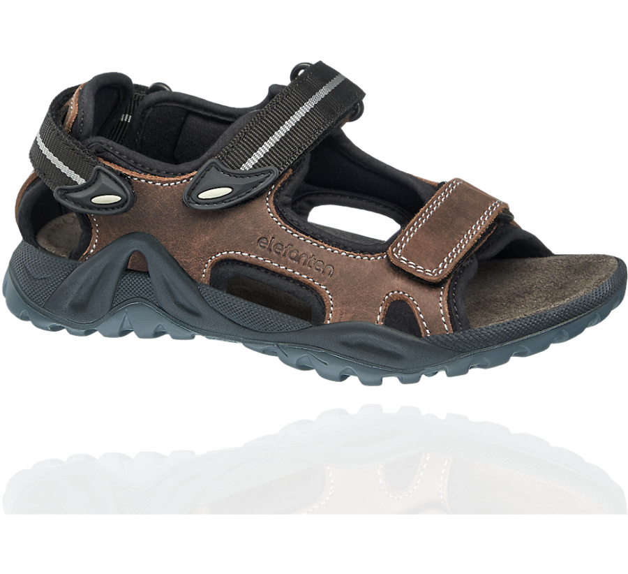 A Brown Sandal With A Black Background
