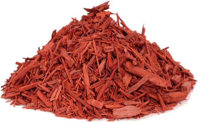 A Pile Of Red Wood Chips