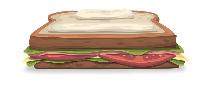 A Sandwich With Cheese And Meat