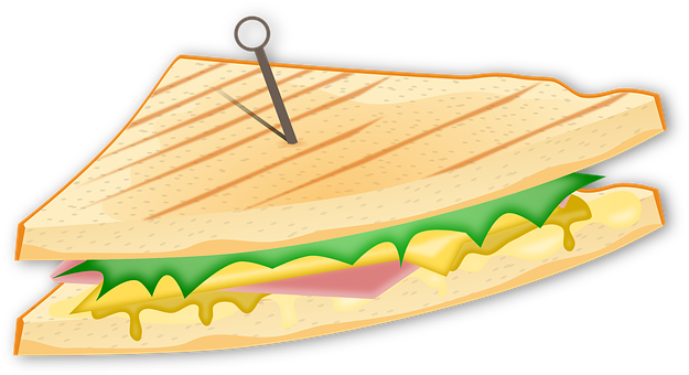 A Sandwich With A Pin On It