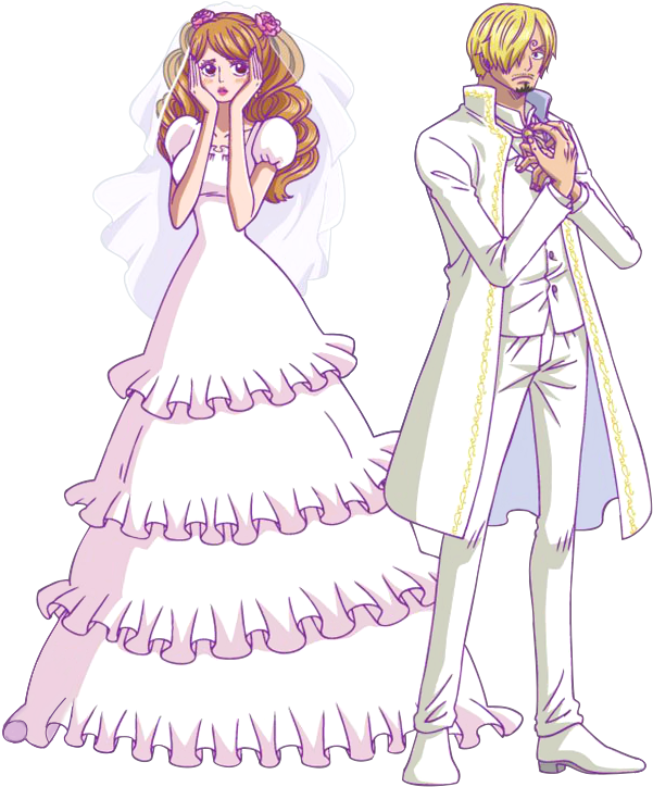 A Cartoon Of A Man And A Woman In A Wedding Dress