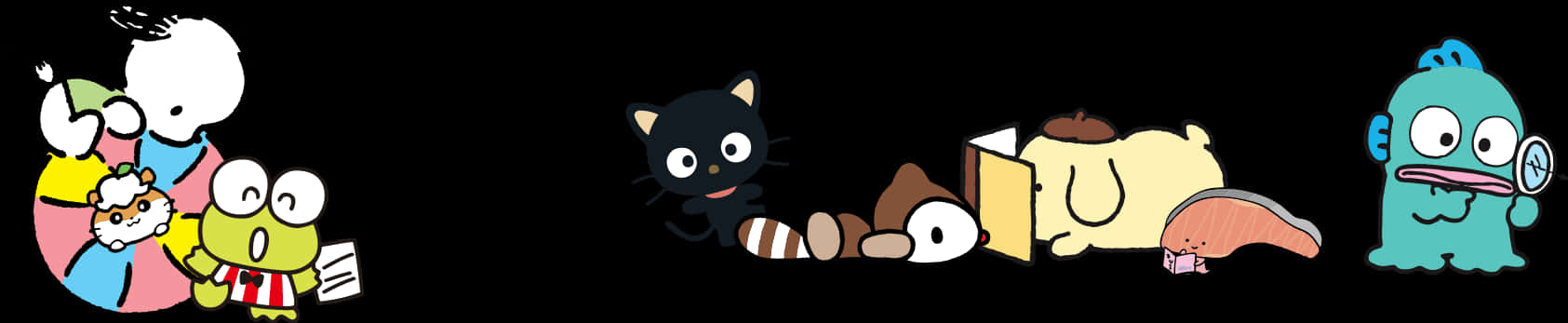 A Cartoon Cat And Raccoon