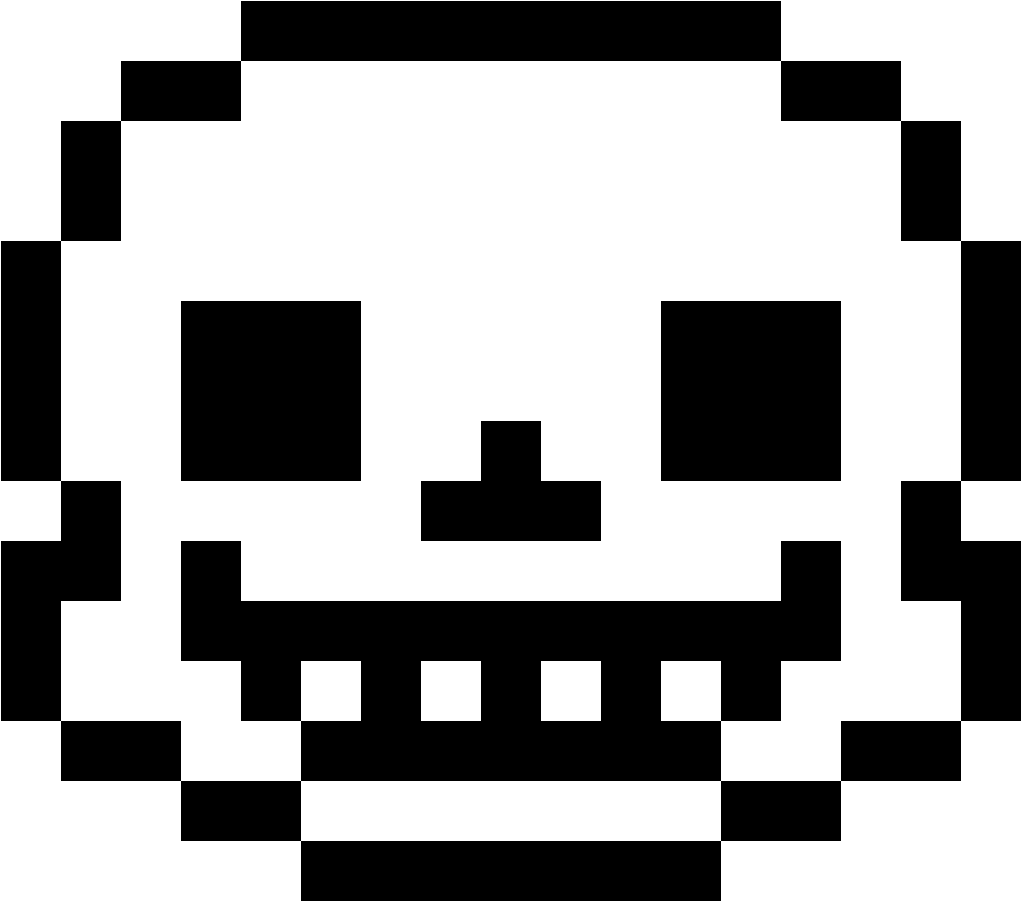 A Pixel Art Of A Skull