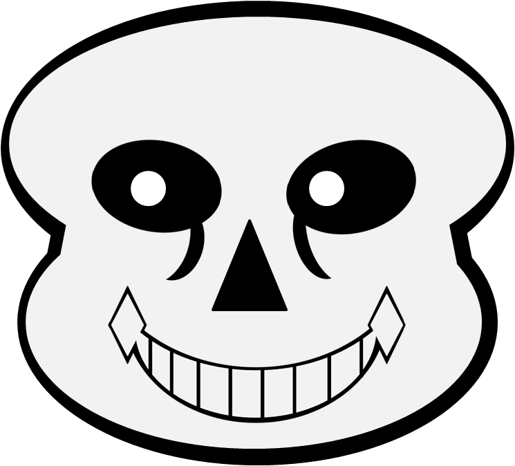 A Cartoon Skull With A Smile