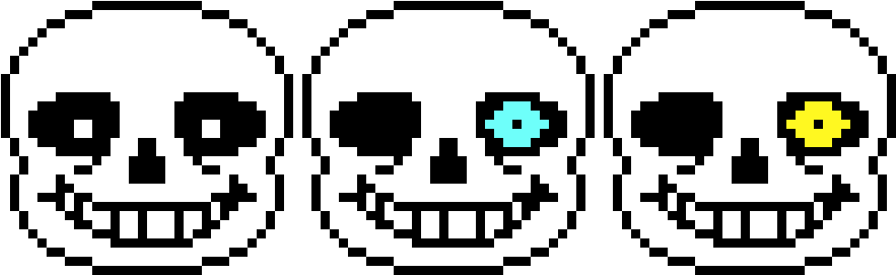A Cartoon Skull With Blue Eyes