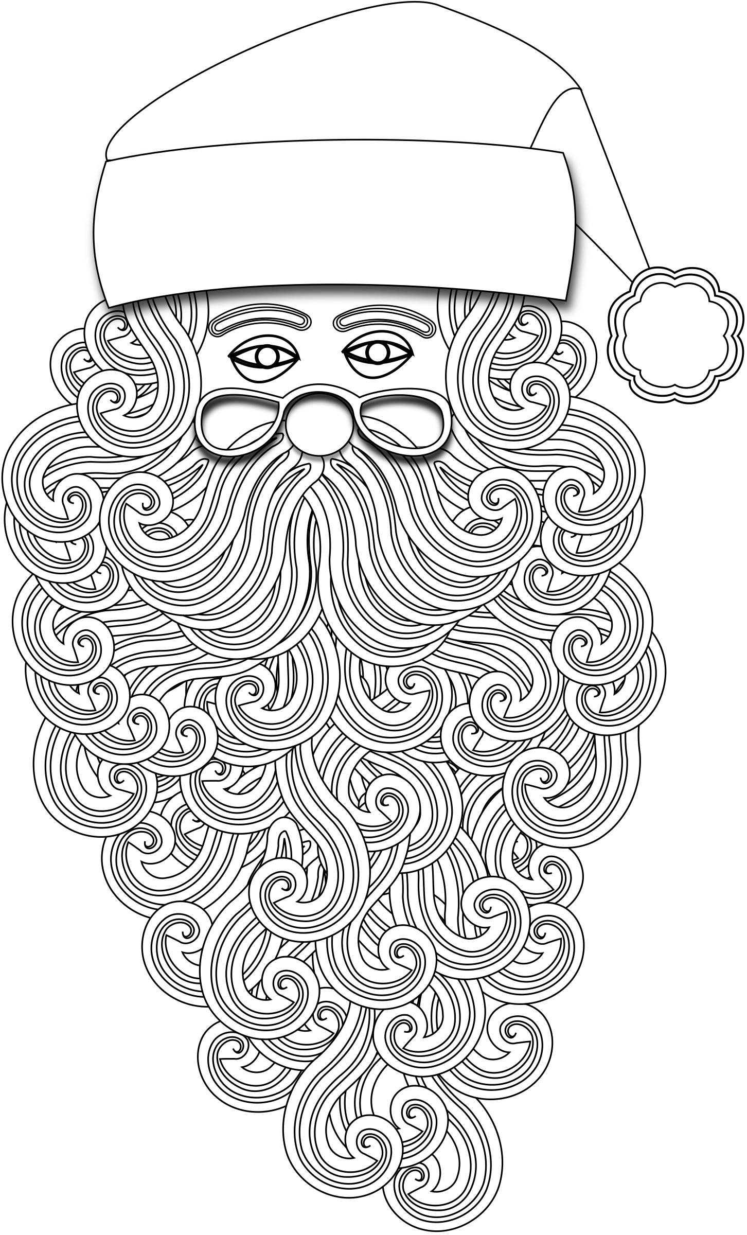 Santa Beard Png 1452 X 2400