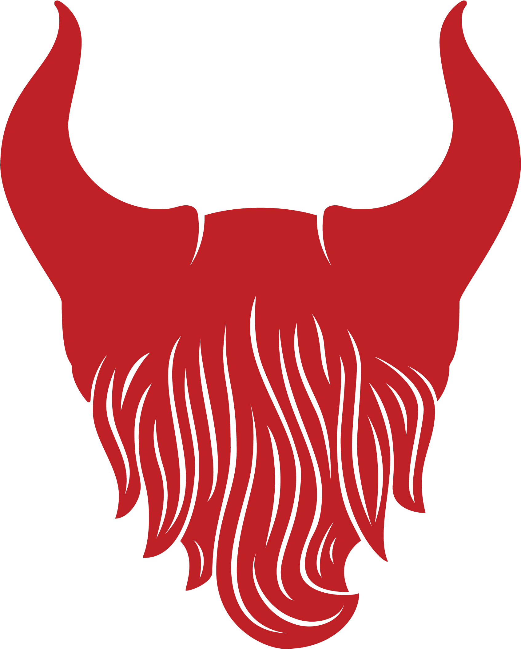 A Red Beard With Black Background