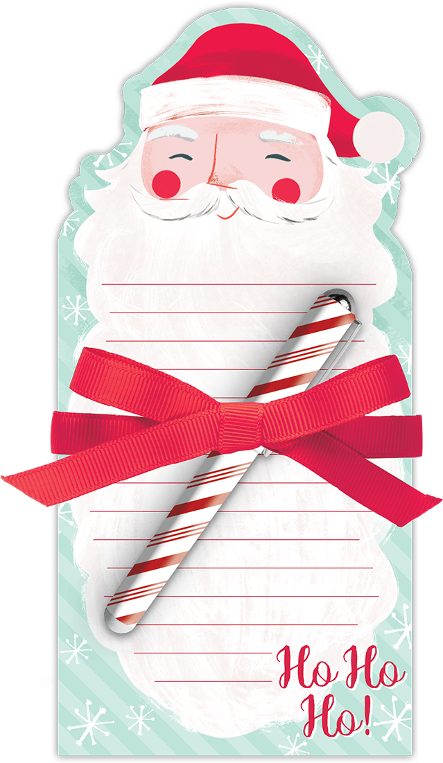 A Note With A Red Bow And A White Beard