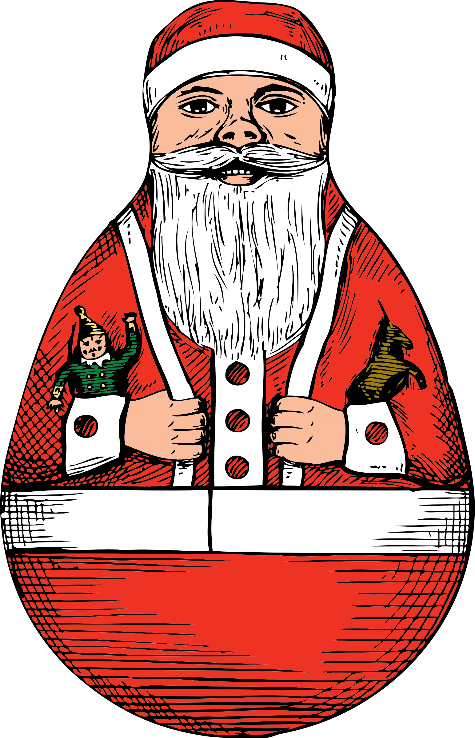 A Drawing Of A Santa Claus
