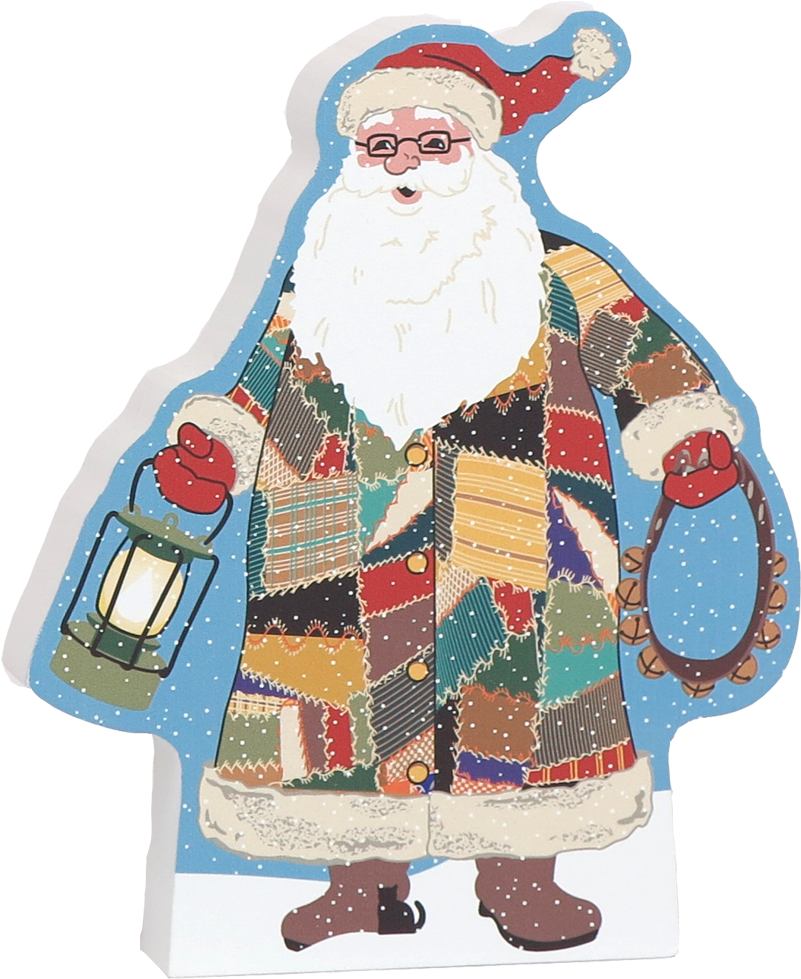 A Cut Out Of A Paper Cut Out Of A Santa Claus