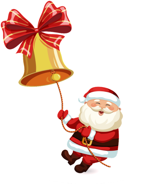 A Santa Claus Holding A Bell