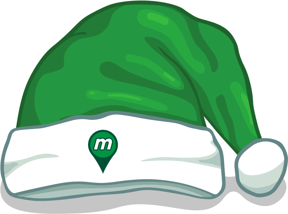 A Green And White Santa Hat