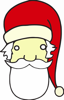 A Cartoon Of A Santa Claus Face