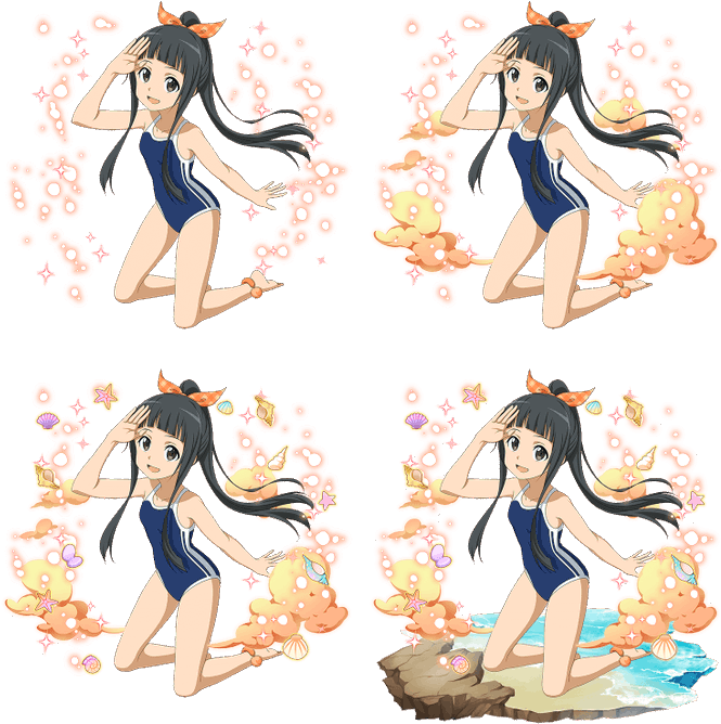 A Cartoon Of A Girl In A Swimsuit