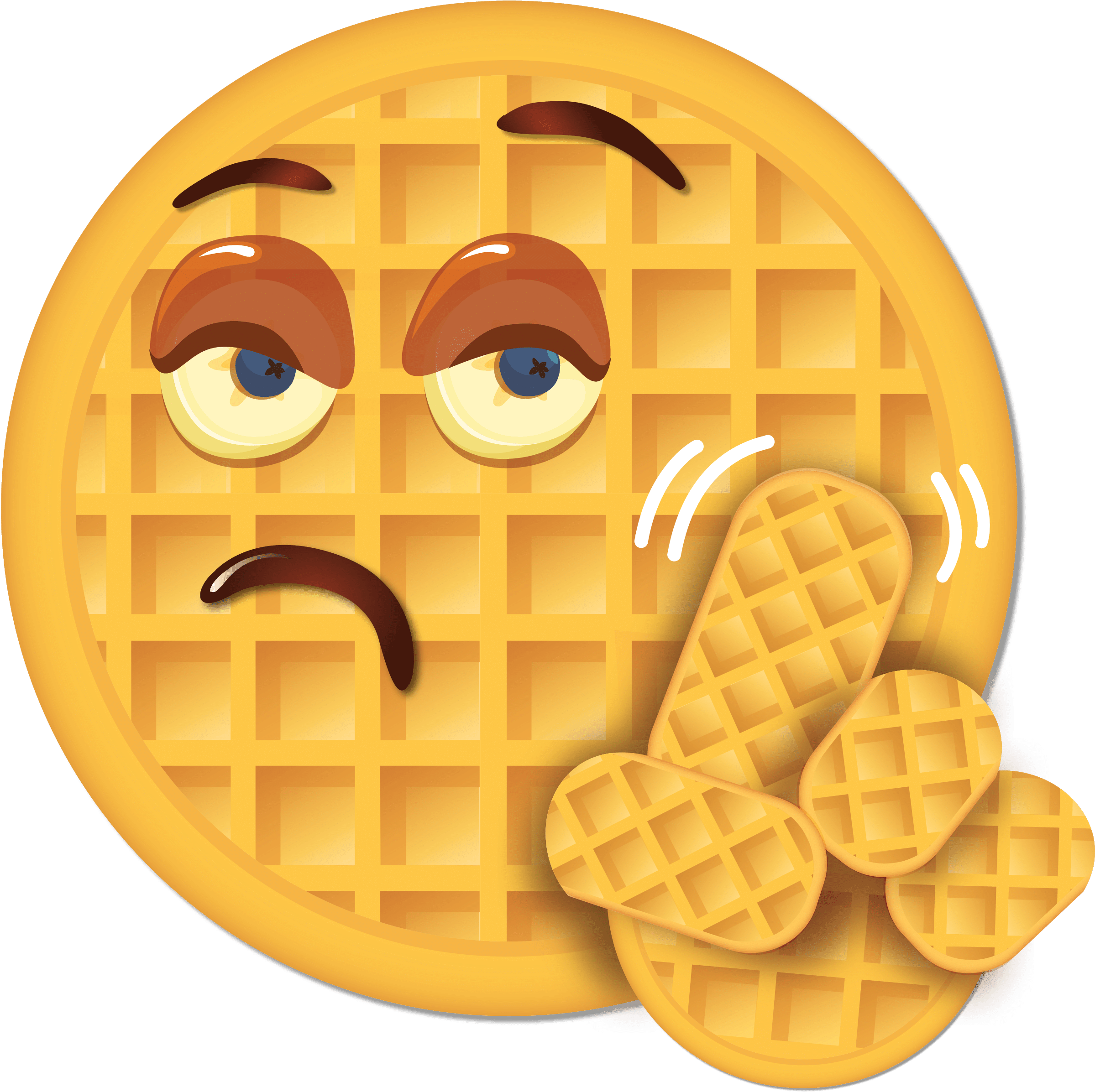 Sassy - Emoji Waffle Sad Png, Transparent Png
