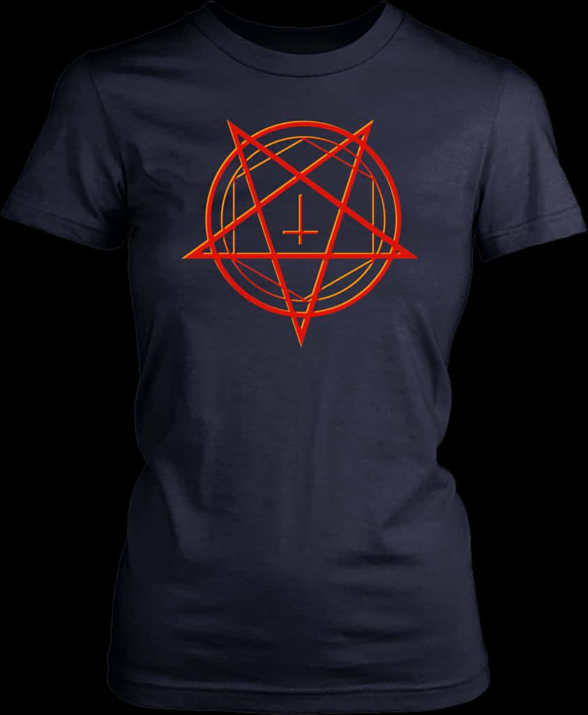 Satanic Pentagram Halloween Pentagram Symbol T-shirt - Lucifer Morningstar T Shirts, Hd Png Download