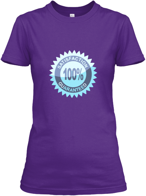A Purple Shirt With A White Logo