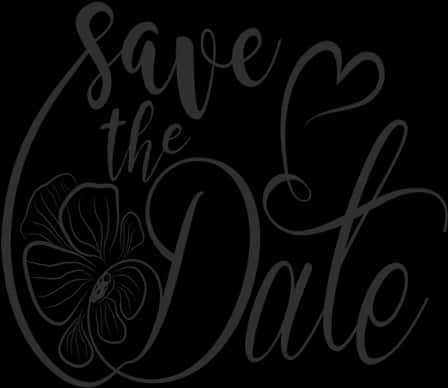 A Black And White Text With A Flower