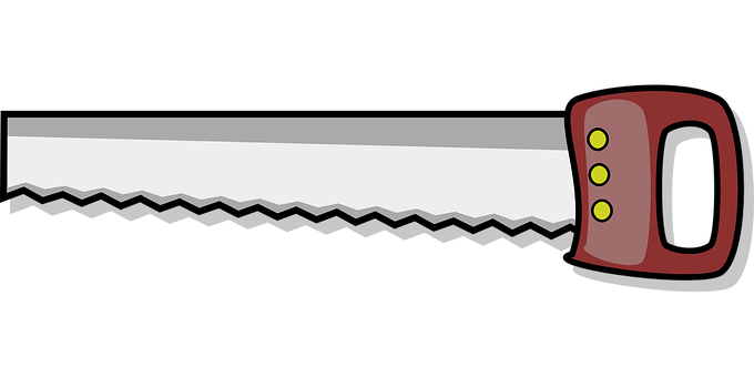 A White Saw On A Black Background