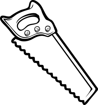 A White And Black Saw