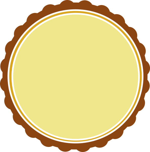 A Yellow Circle With Brown Edges