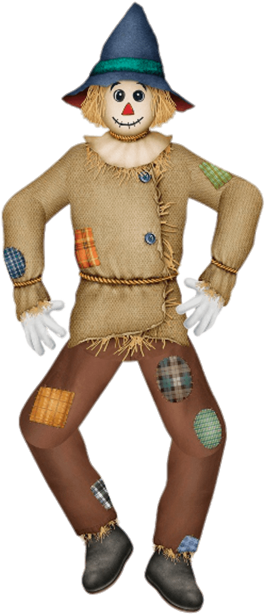 A Scarecrow Doll With Hands On Hips