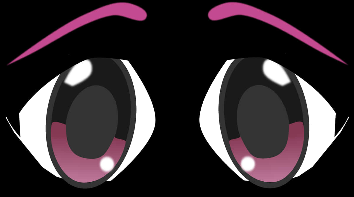 Concerned Pink Anime Eyes
