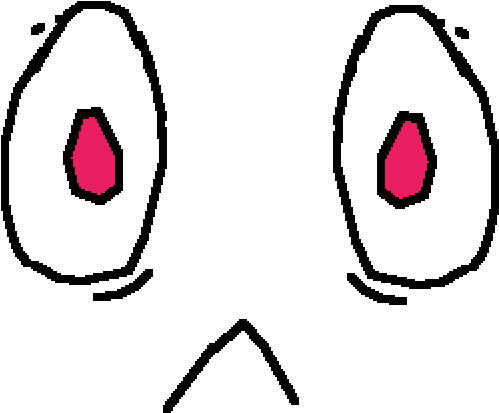 A Black And White Cartoon Eyes