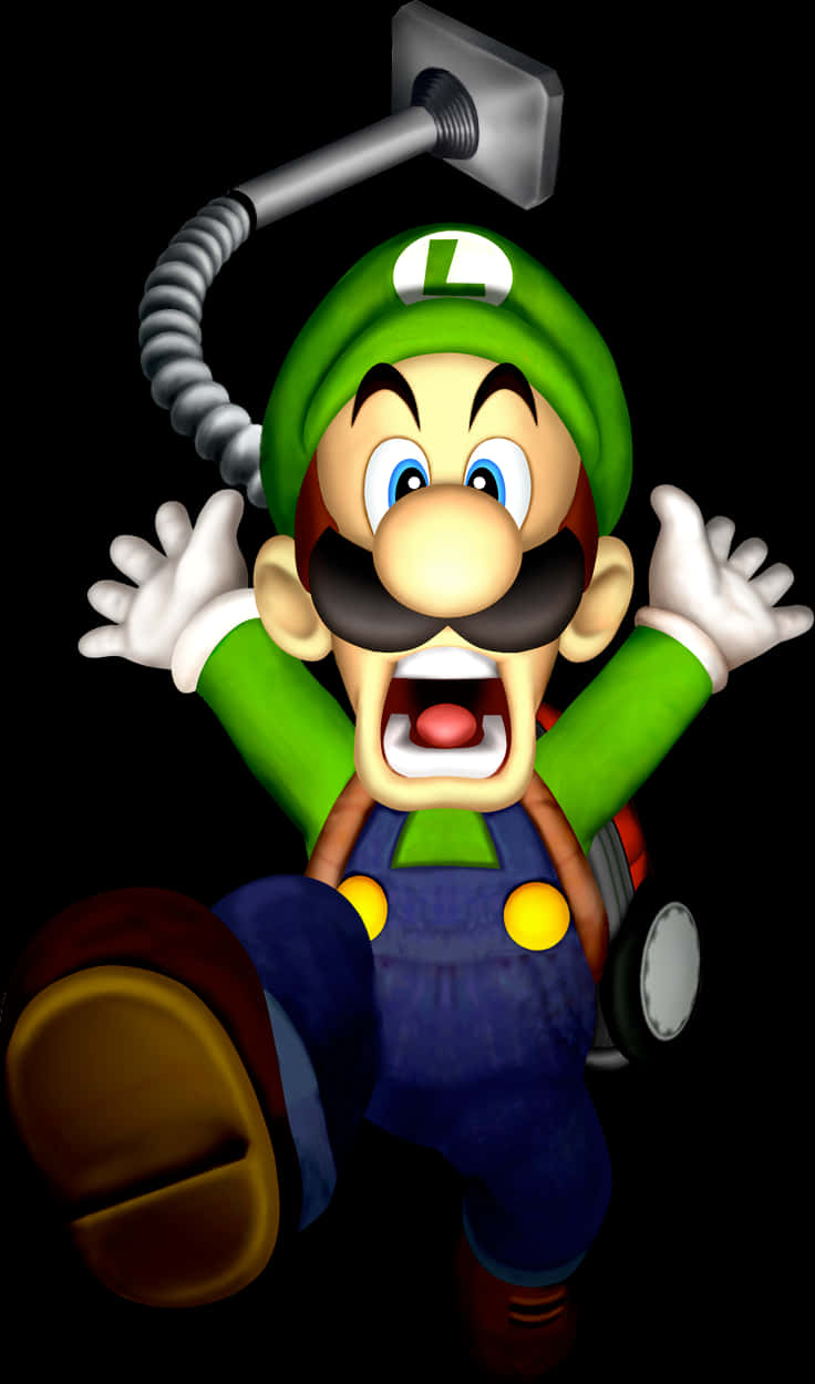 A Cartoon Character With A Mustache And Green Hat