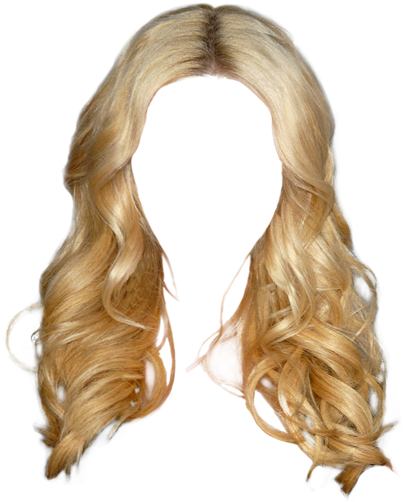 A Blonde Wig With A Black Background