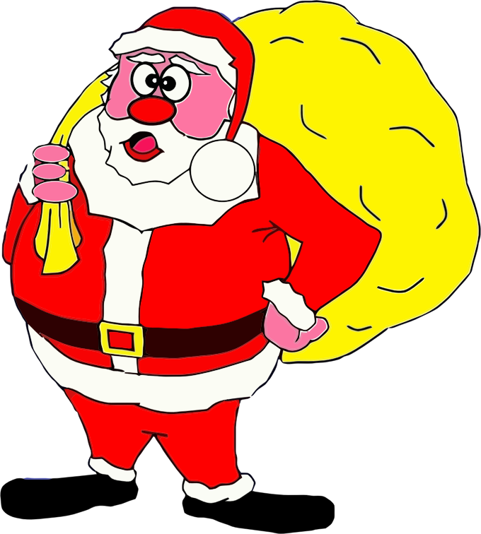 A Cartoon Of A Santa Claus