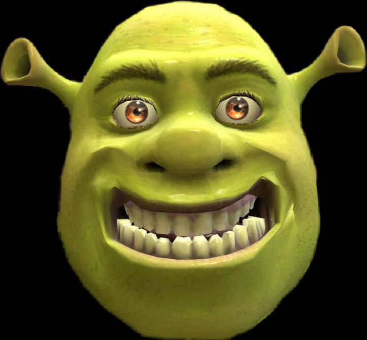 Scary Shrek Smile