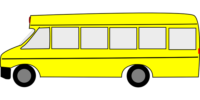 A Yellow Bus With Black Stripes
