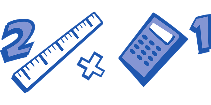 A Ruler And Calculator Icons