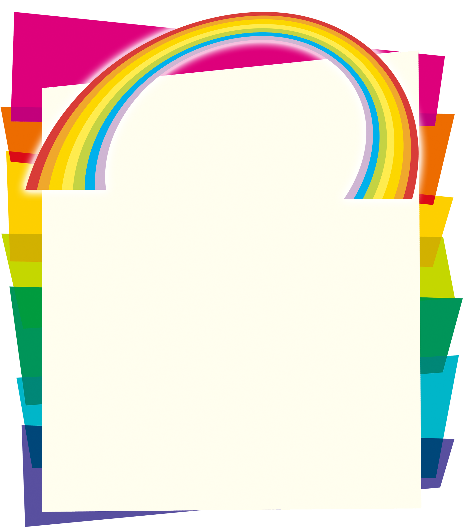 A Rainbow Over A White Square