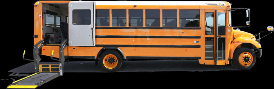 A Yellow And White School Bus