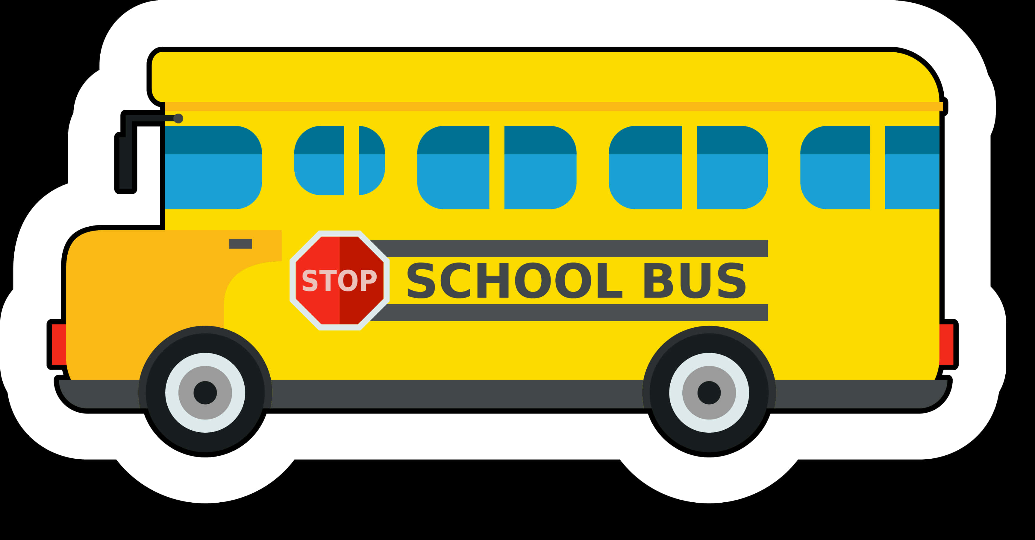 A Yellow School Bus With A Stop Sign
