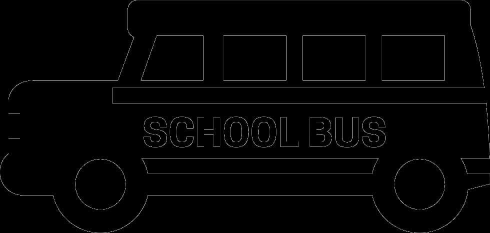 A Black And White Image Of A School Bus