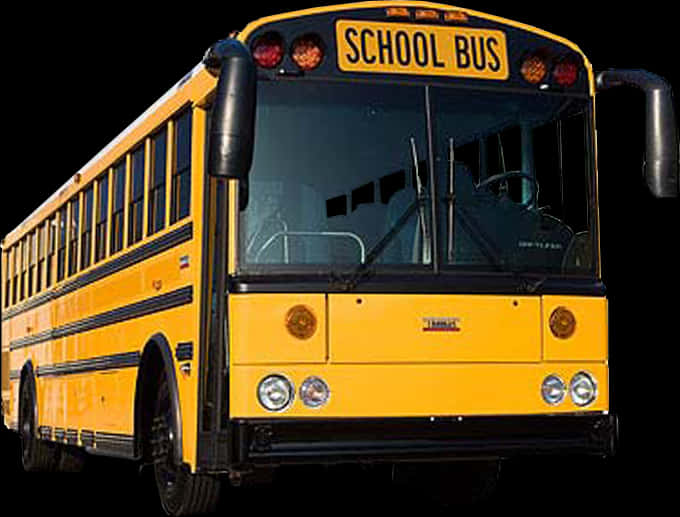 A Yellow School Bus With Black Text
