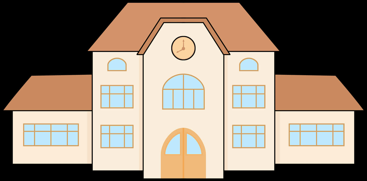 Brown Clipart School Building