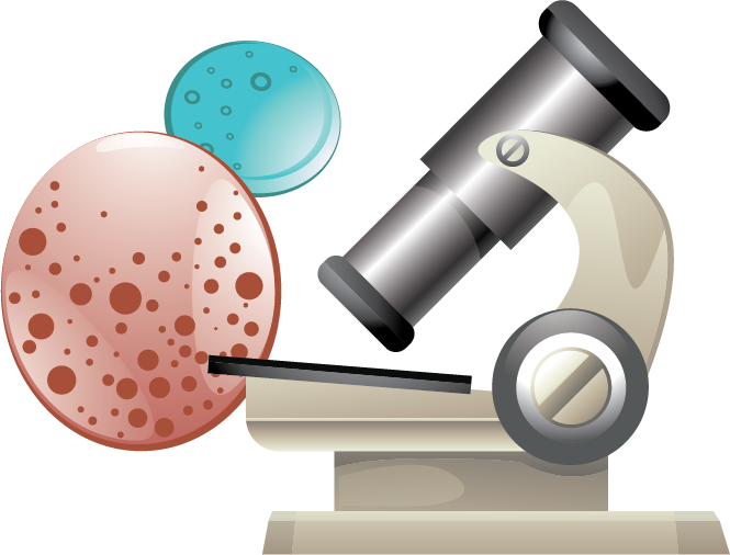 A Microscope And Colorful Bubbles