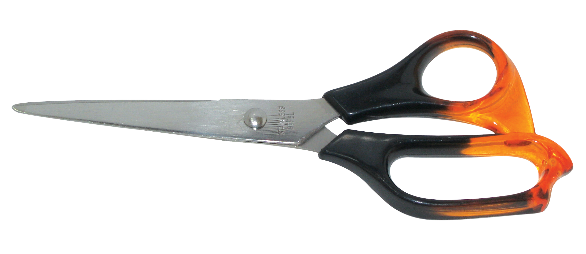 A Pair Of Scissors With Black Handles
