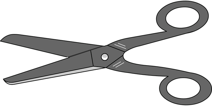 A Pair Of Scissors With A Black Background