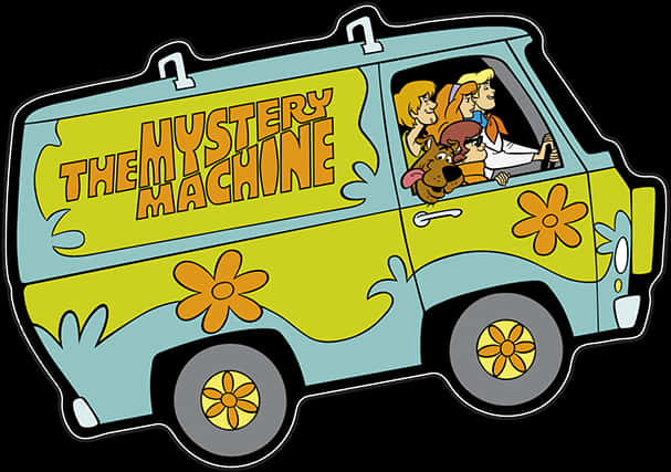 Cartoon Van With People In The Driver Seat
