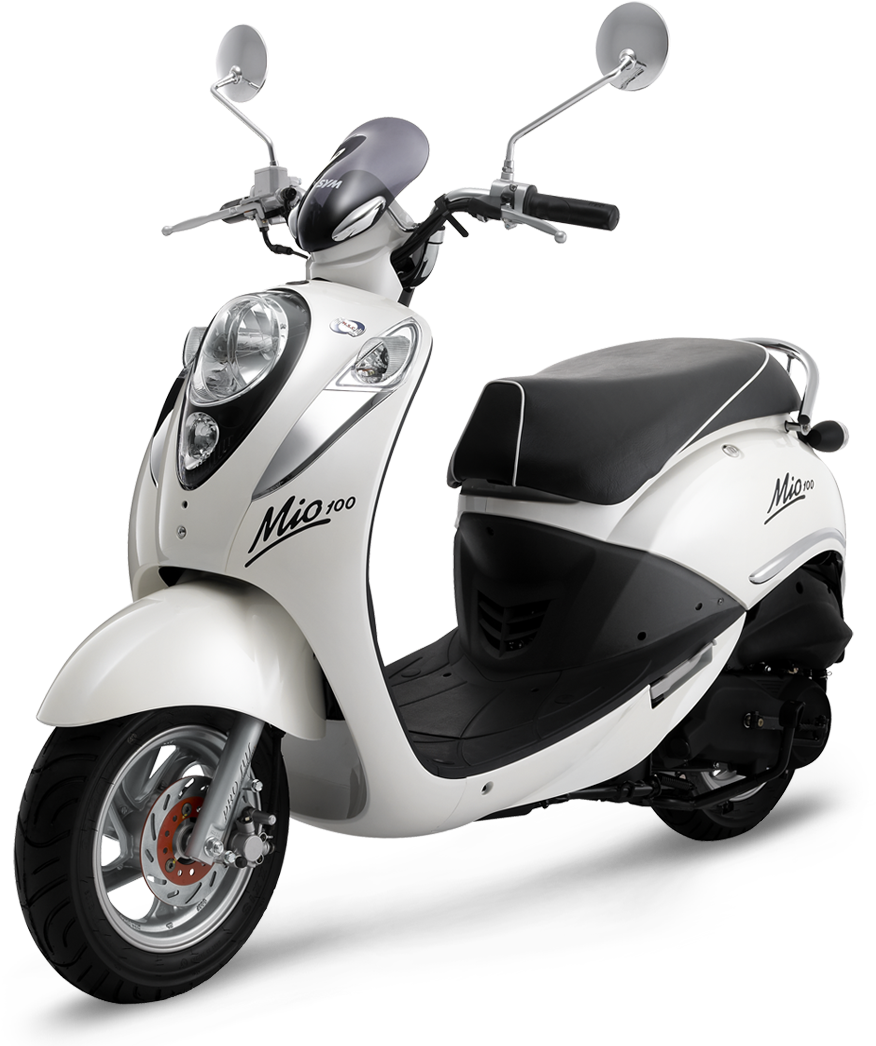 A White And Black Scooter