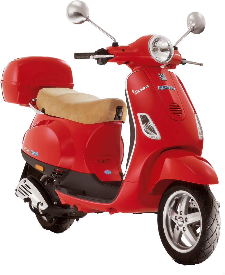 A Red Scooter With A Black Background