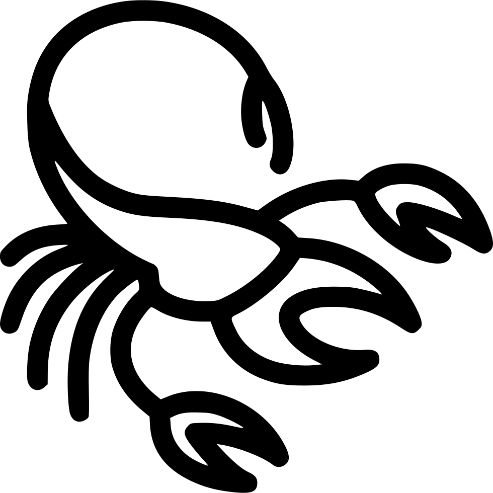 A Black Outline Of A Scorpion